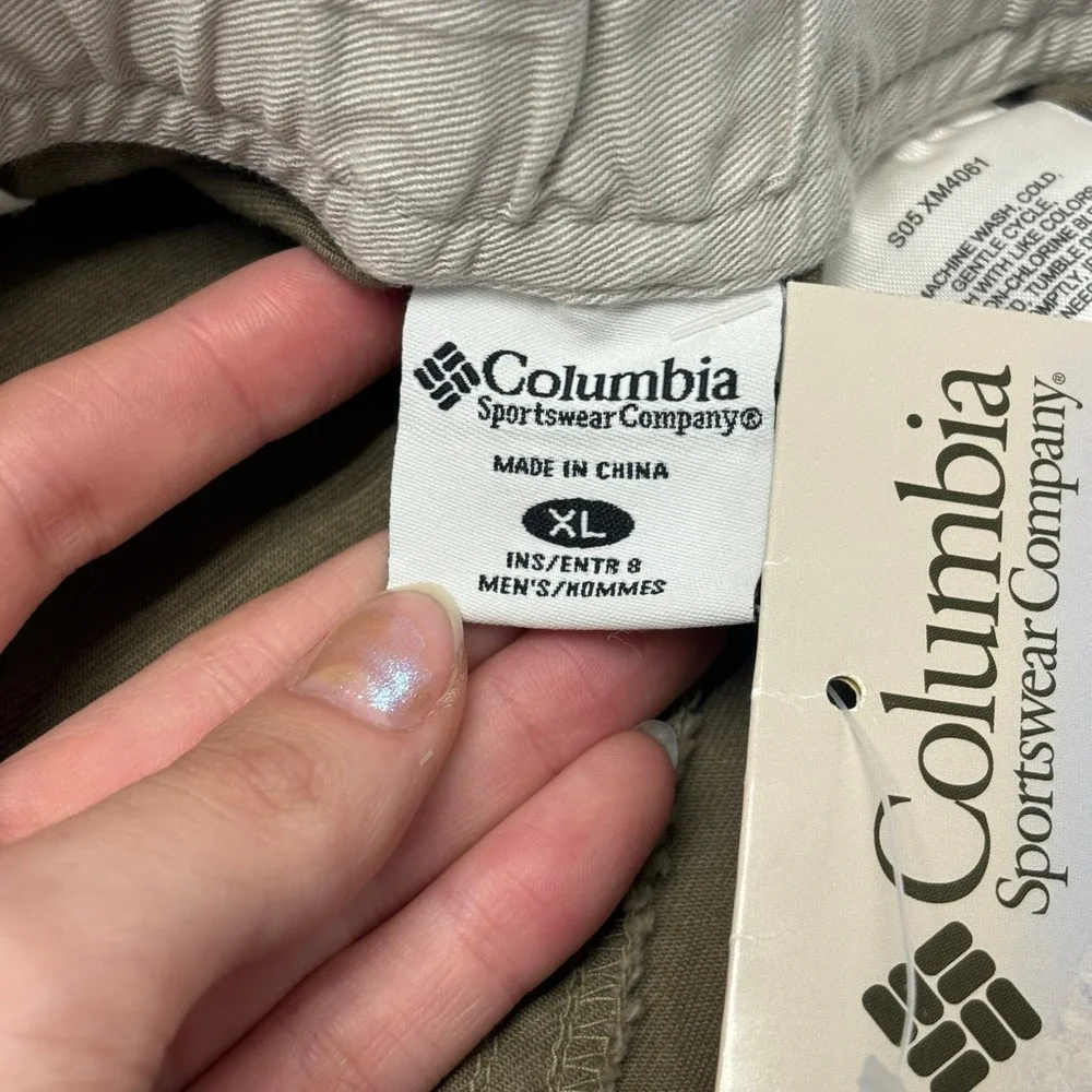 NEW‎ Columbia Sportswear Brown Men XL Web Belt Chino Shorts Gorpcore NWT TAGS